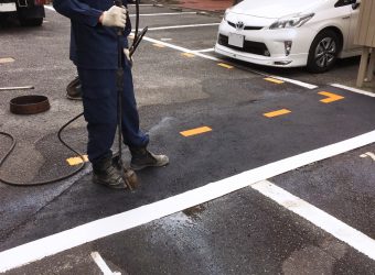 愛知県あま市　駐車場アスファルト補修工事