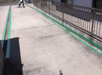 名古屋市中川区地内　スリット部分のコンクリート仕上げ工事　雑草対策