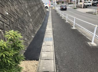 愛知県名古屋市緑区　雑草対策　舗装工事