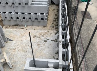 CP型枠擁壁　アスファルト舗装　ライン引き　フェンス工事