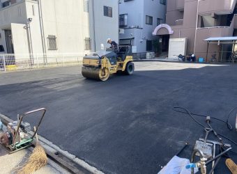 名古屋市南区にて月極駐車場の整備工事