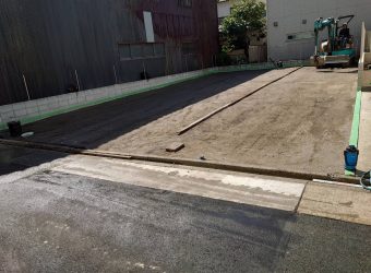 名古屋市中村区にて駐車場の舗装・ライン工事を行いました。