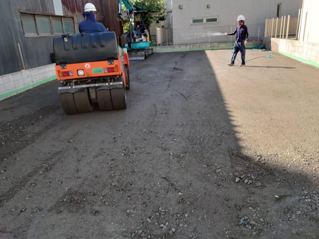 中村区にて月極駐車場の舗装工事