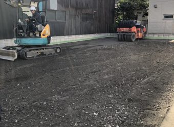 中村区にて月極駐車場の舗装工事