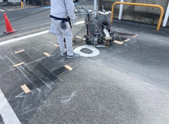 区画ライン抹消後　書き直し動線にリニューアル